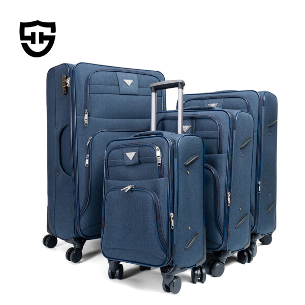 CM001 Luggage 4 Piece Set Suitcase Spinner TSA Lock Softshell lightweight case