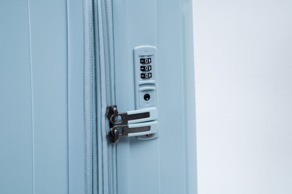 SHJ01 Fashionable Blue Spinner Suitcase Waterproof Durable PP Travel Trolley Bags Luggage 3 Pcs Sets - 图片 3