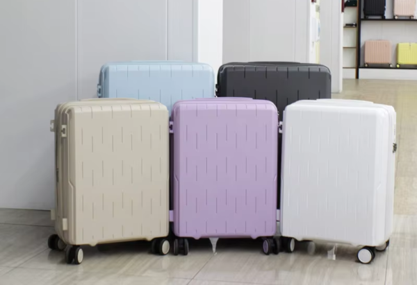 SHJ01 Fashionable Blue Spinner Suitcase Waterproof Durable PP Travel Trolley Bags Luggage 3 Pcs Sets - 图片 5
