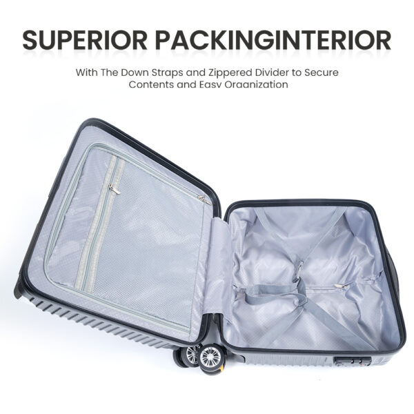 C09Y Airplane Trolley Suitcase Travel Cabin Portable Luggage with Combination Lock - 图片 5