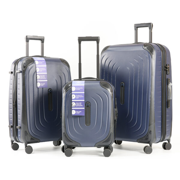 SHT01 Hard Shell ABS Suitcases with Double Spinner Wheels  Rolling Lightweight Travel 3-Piece Luggage Sets - 图片 2