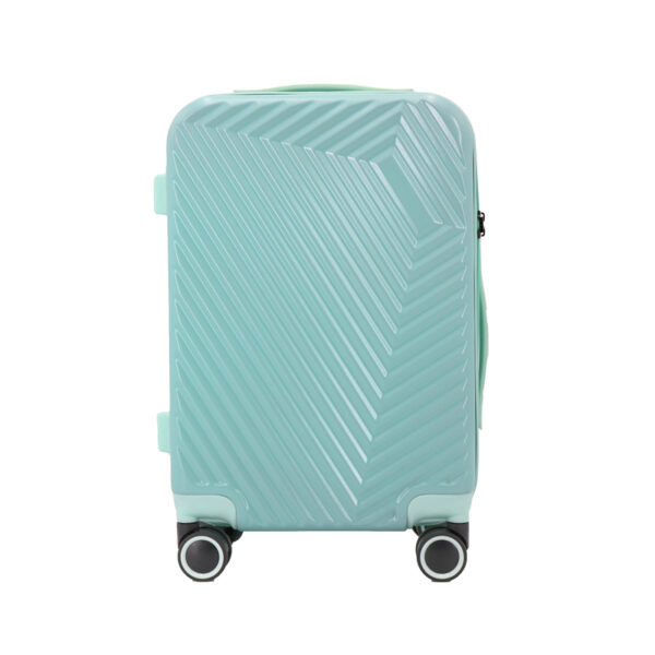 SH086 Factory supplier fashion hard shell durable abs+pc 4 rolling spinner wheel luggage case sets