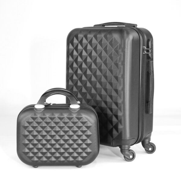 SH084 ABS luggage sets 20 24 28 inch 3 piece travel trolley bags 4 wheel luggage suitcase