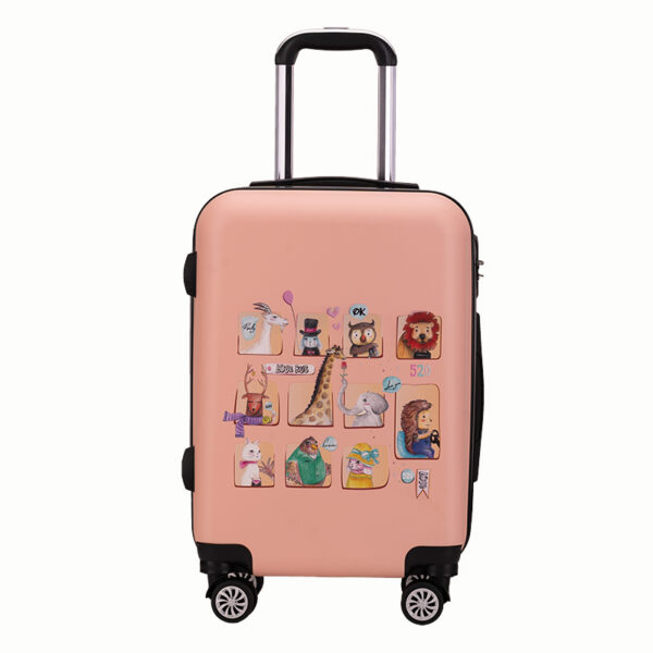 YS001 Colorful Kid Luggage Practical Universal Wheel Bags Large Capacity Password Cartoon Suitcase - 图片 3