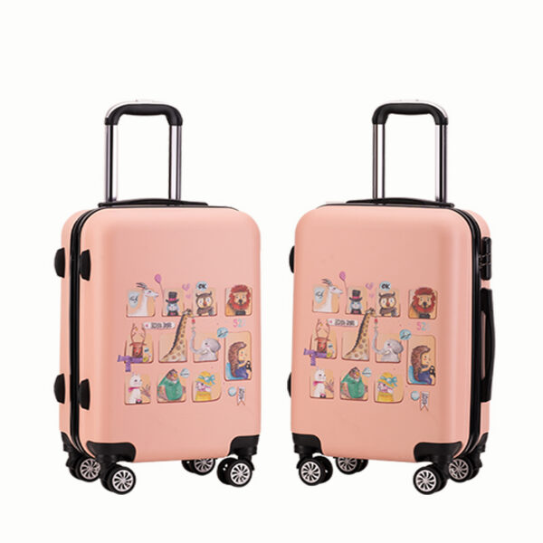 YS001 Colorful Kid Luggage Practical Universal Wheel Bags Large Capacity Password Cartoon Suitcase - 图片 2