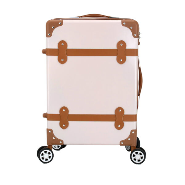 SH100 Vintage Style Hardside Case Spinner Luggage Hard Shell Retro Travel Suitcase - 图片 2