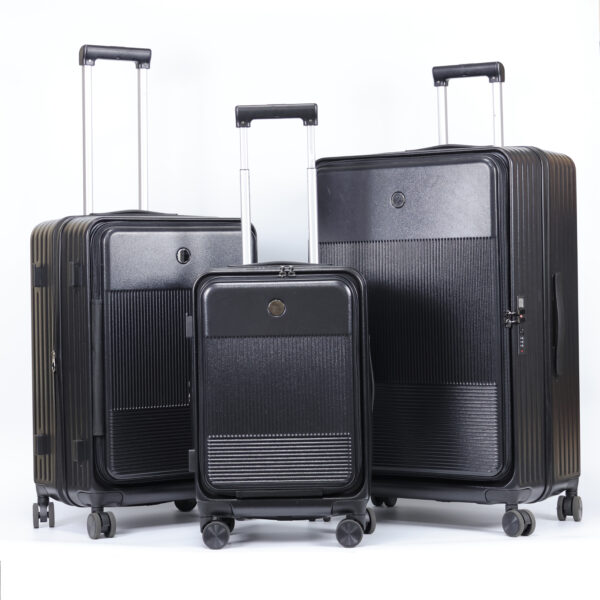 SHQ08 Expandable Luggage Durable Hardside Lightweight Rolling Front Open Hardshell Luggage