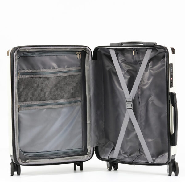 SH6017  Fashionable Unisex Lightweight Waterproof Durable 4 Wheels ABS+PC 20/24/28 Inch Travel Trolley Suitcase with Zipper - 图片 3