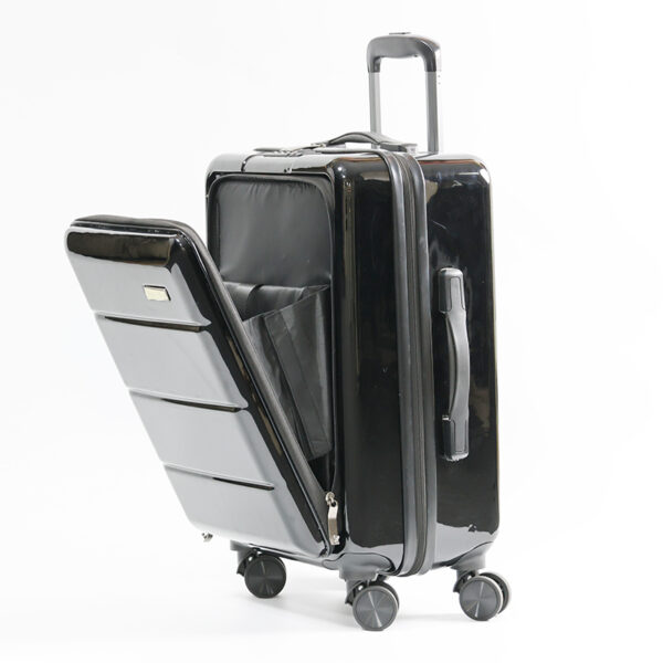 SH109-A Wholesale 4 Wheels Multifunction Front Opening Luggage Suitcase With Lock Laptop Compartment Bag Custom Luggage With Lap Top Bag