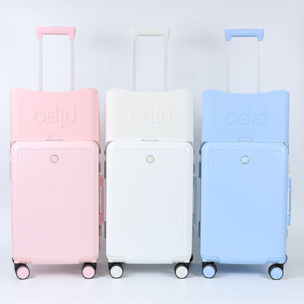 SH-KB Ride On Luggage with Seat for Kids&Adults with Seat Belt,Hard Shell Lightweight Rolling Spinner Wheels Travel Luggage with TSA Lock,20 inch - 图片 2