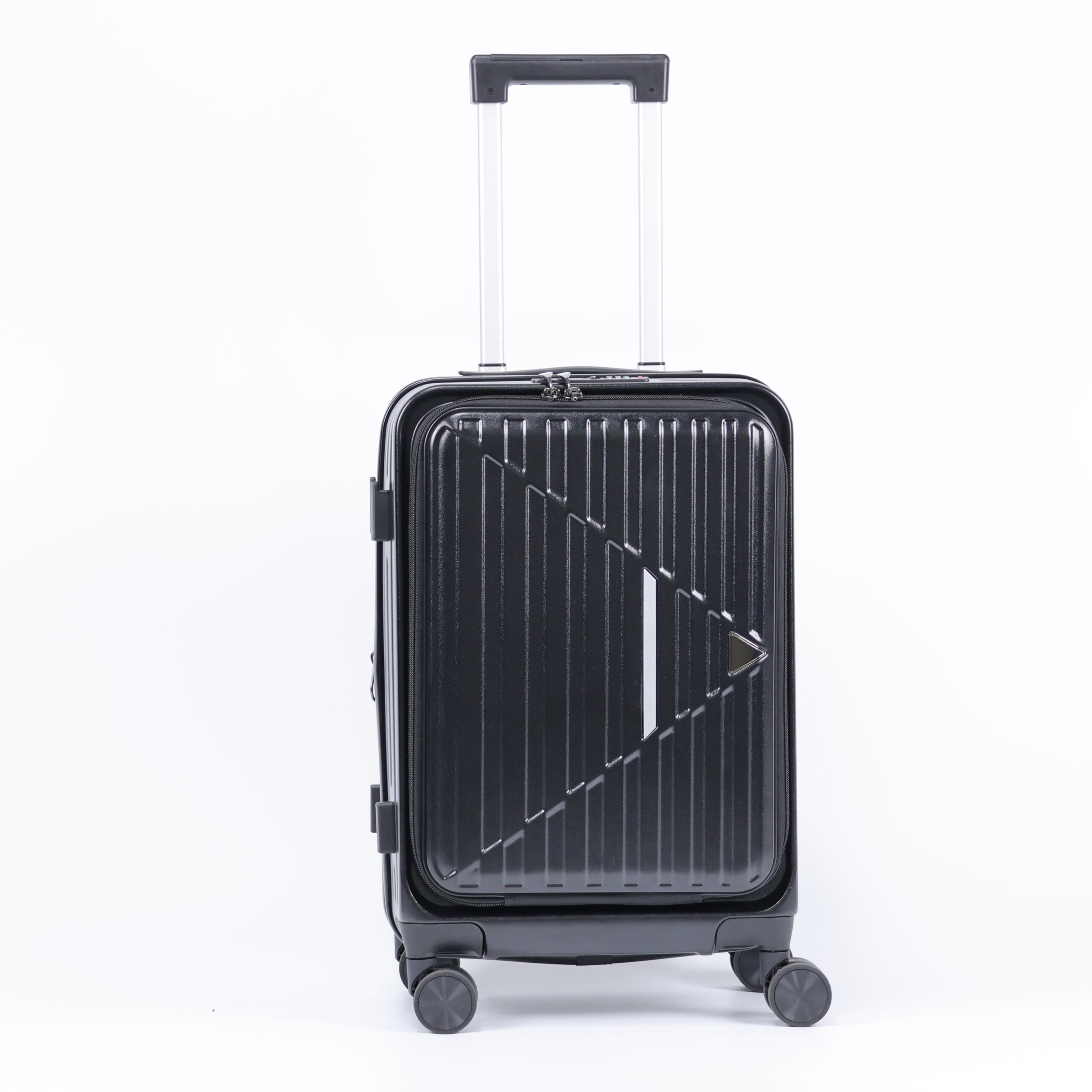 SHQ07 New Design Customizable Large-Capacity 20inch ABS PC Business Luggage Carry on Boarding Front Open Suitcase - 图片 2