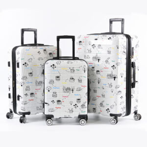 SH08 Custom Anime Full Printing Travel Rolling Trolley Bags Waterproof Durable Luggage Lightweight Cheap ABS+PC Suitcase for Children