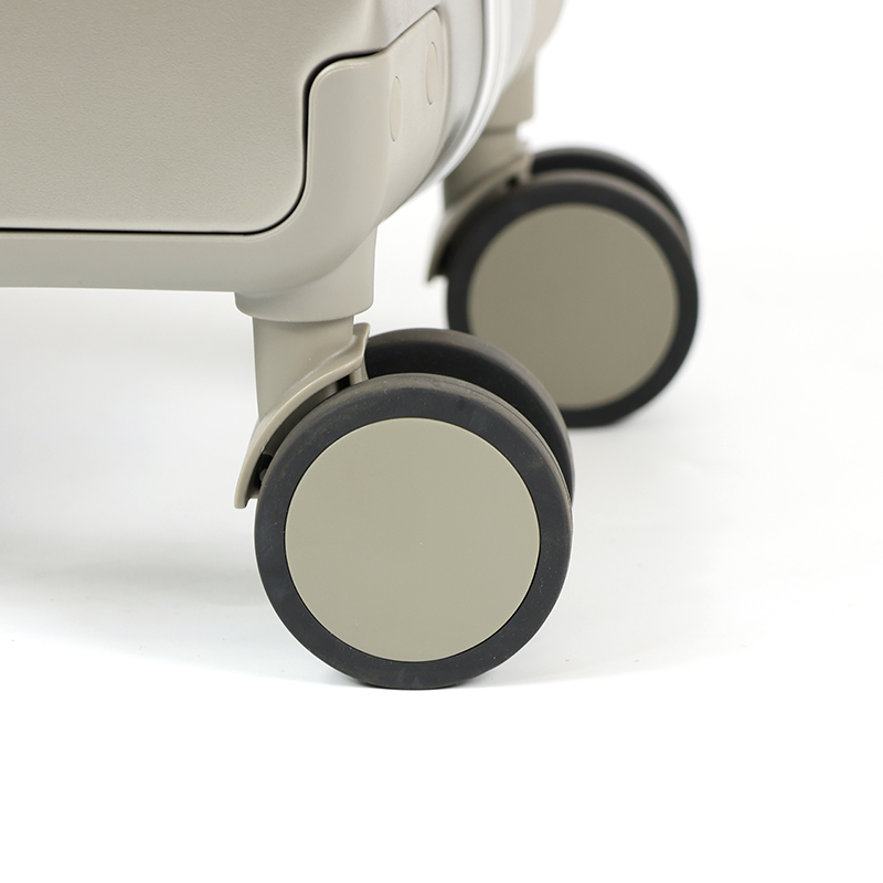 A005 New Arrival Unisex Large Size Hard Shell Cabin Luggage Front Opening Portable Carry-On Suitcase with Cup Holder for Girl - 图片 4