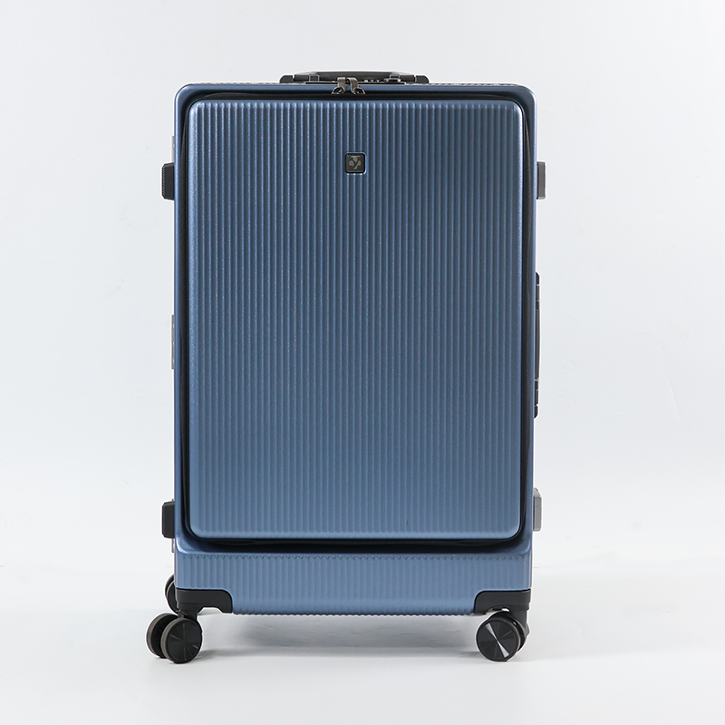 SH29 ABS PC Smart Traveling Luggage Aluminium Frame Trolley Luggage TSA Lock Hardshell Suitcase Front Open Trunk USB Charging Luggage - 图片 5