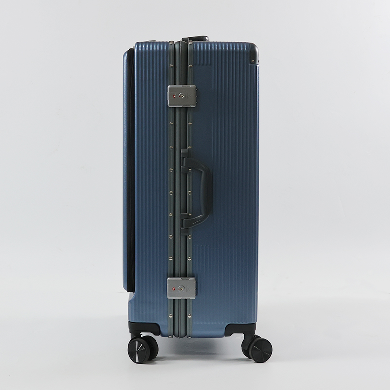 SH29 ABS PC Smart Traveling Luggage Aluminium Frame Trolley Luggage TSA Lock Hardshell Suitcase Front Open Trunk USB Charging Luggage - 图片 4