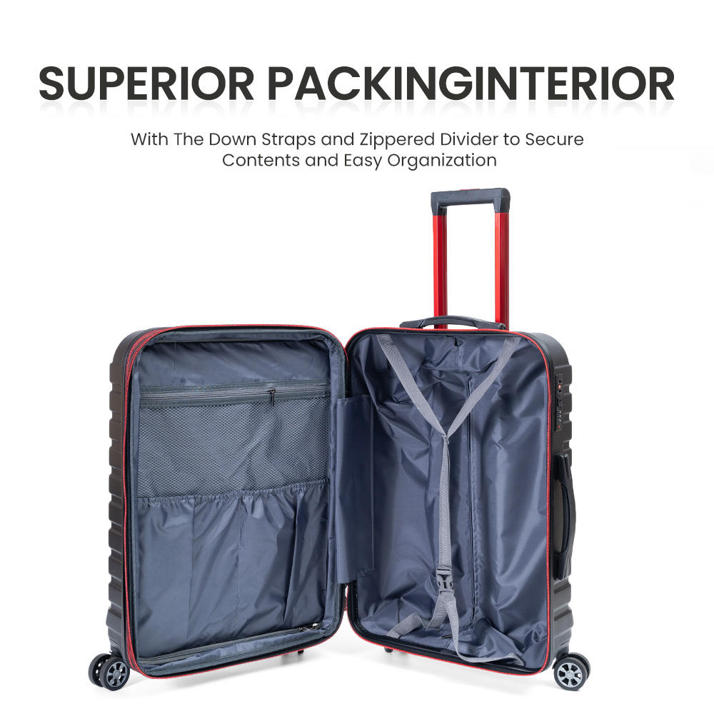 1006 New Style Luggage Carry on Suitcase High Quality Luggage Suitcase Set Business Custom logo ABS Material With Zipper - 图片 6