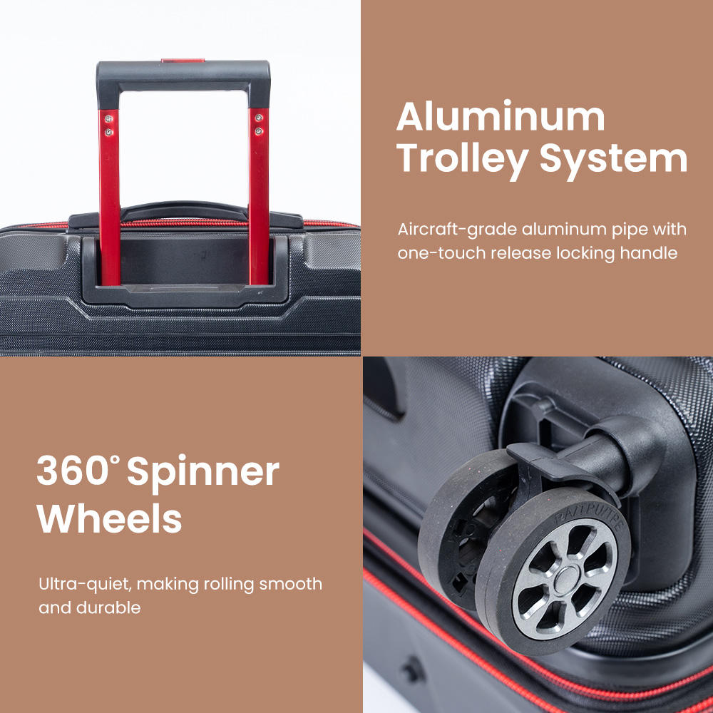 1006 New Style Luggage Carry on Suitcase High Quality Luggage Suitcase Set Business Custom logo ABS Material With Zipper - 图片 5