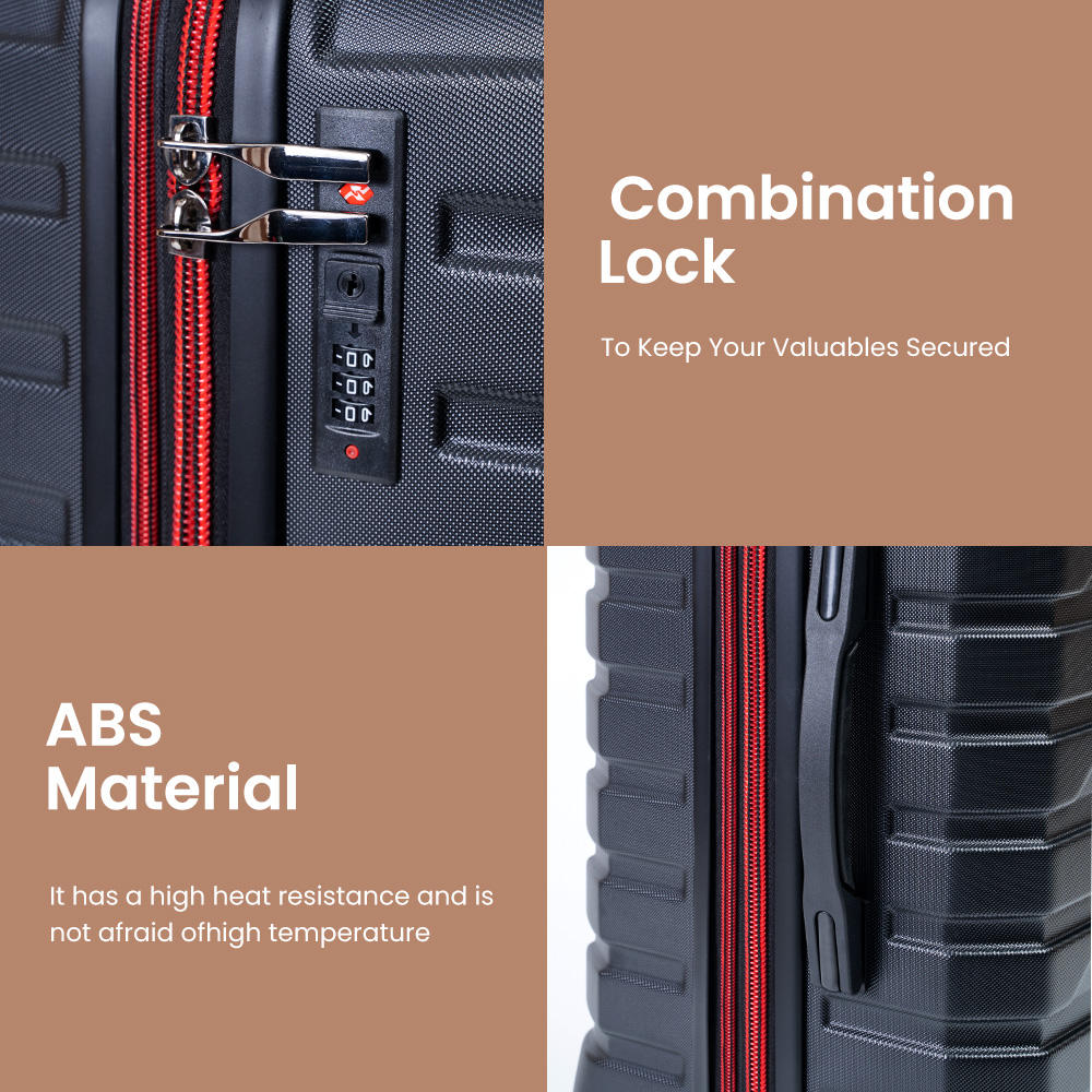 1006 New Style Luggage Carry on Suitcase High Quality Luggage Suitcase Set Business Custom logo ABS Material With Zipper - 图片 4