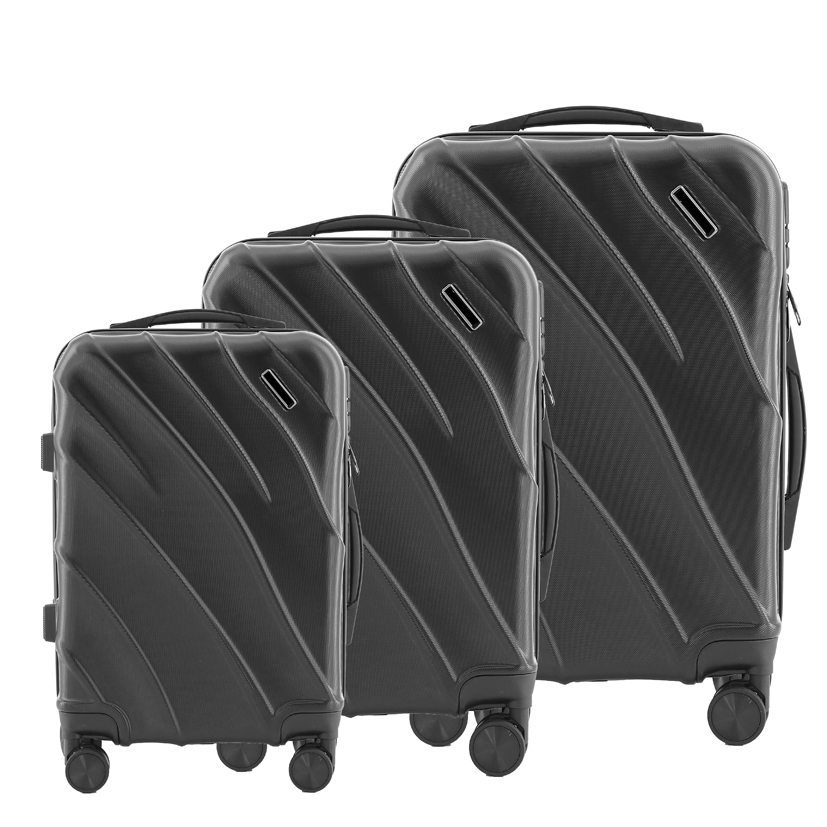 X200 Expandable Custom Logo ABS Suitcase Set of 3 Piece 20" 24" 28" Men Women Trip Luggage with Spinner Wheels Trolley Travel Case