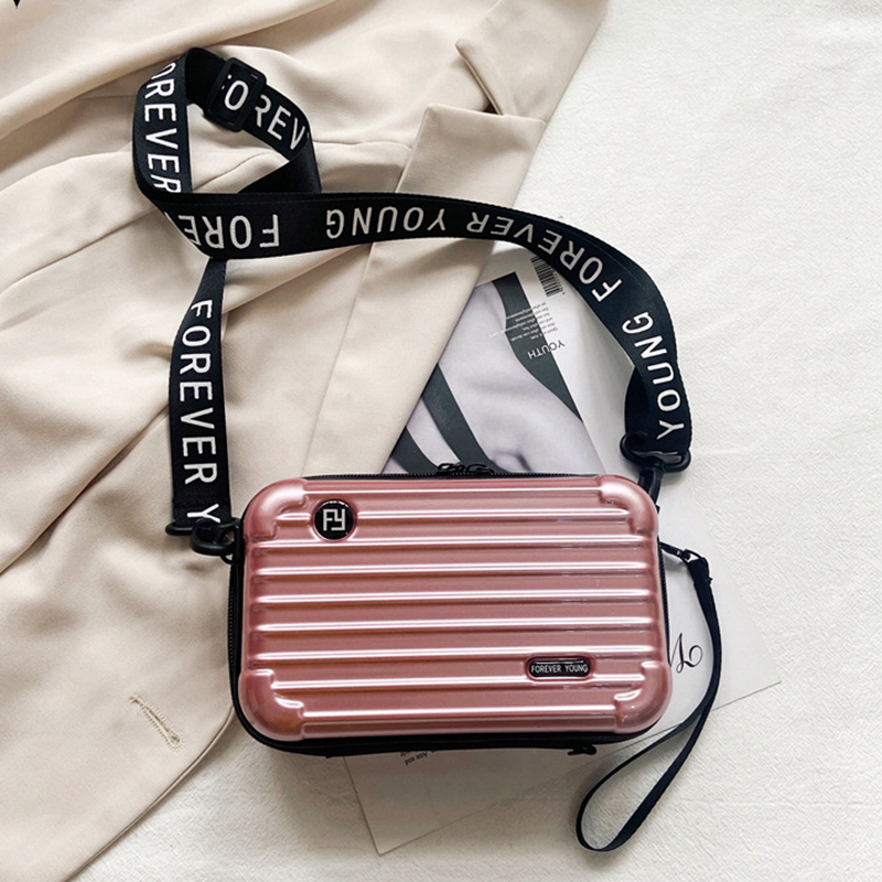 X058-P 7-inch Waterproof PC Hard Shell Cosmetic Bag - Crossbody Travel Toiletry Organizer - 图片 11