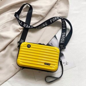 X058-P 7-inch Waterproof PC Hard Shell Cosmetic Bag - Crossbody Travel Toiletry Organizer