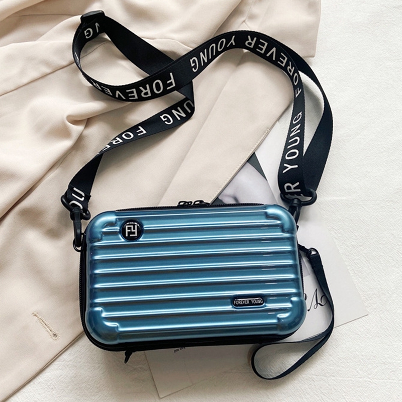 X058-P 7-inch Waterproof PC Hard Shell Cosmetic Bag - Crossbody Travel Toiletry Organizer - 图片 7