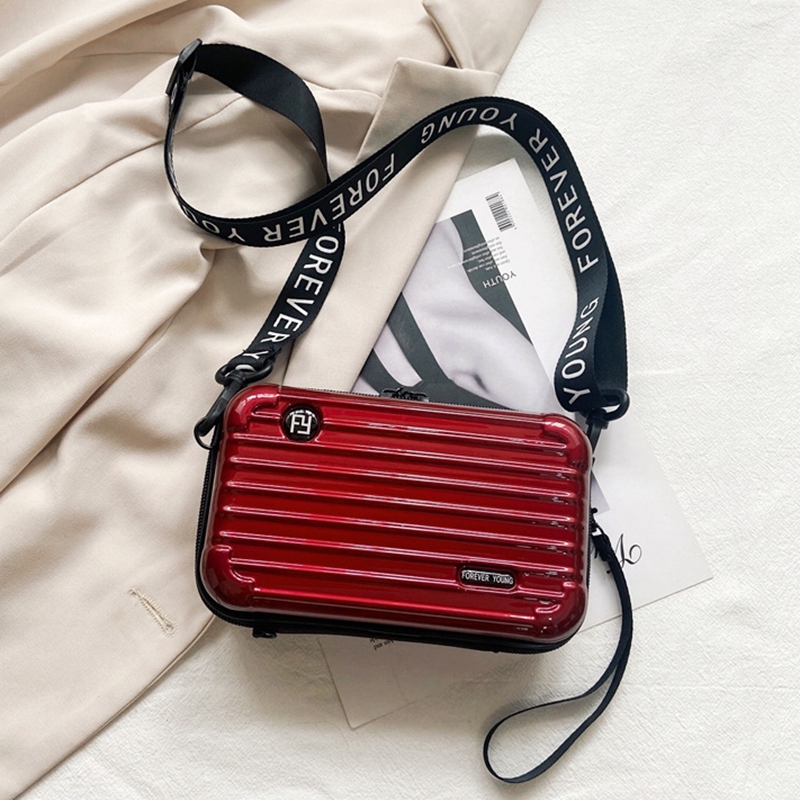 X058-P 7-inch Waterproof PC Hard Shell Cosmetic Bag - Crossbody Travel Toiletry Organizer - 图片 5