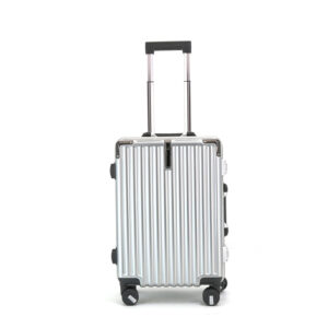 X066-P-Y 20 Inch Carry On Luggage Aluminum Frame Airline Approved, Zipperless Luggage Carry On TSA Approved ABS+PC Hard Shell Suitcases, Lightweight Carry-On Suitcase