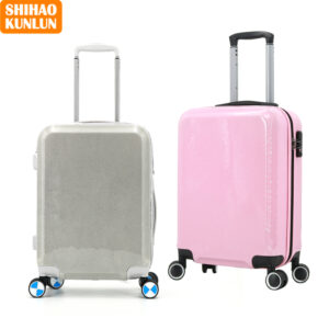 X030-P Custom LOGO Luggage Factory Supply Cheap Promotional 20 Inch ABS+PC Polyester Travel Trolley Luggage Suitcase