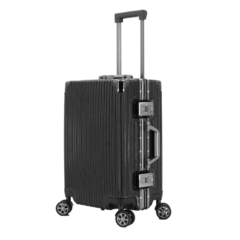 X042-P-Y Hot Selling Pure Aluminum Magnesium Alloy Luggage Silver Metal European Business Large Capacity Trolley Suitcase TSA Lock - 图片 2