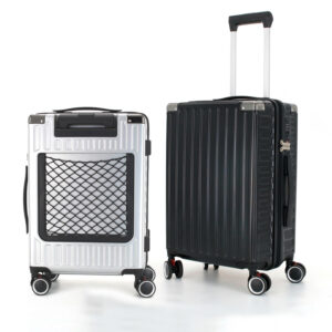 X050-P Factory Wholesale ABS+PC Luggage Bags Manufacture Frame Aluminum Bagages Luggage Suitcase With Mesh Bag