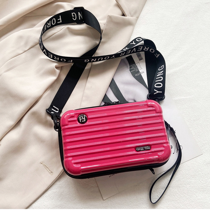 X058-P 7-inch Waterproof PC Hard Shell Cosmetic Bag - Crossbody Travel Toiletry Organizer - 图片 2