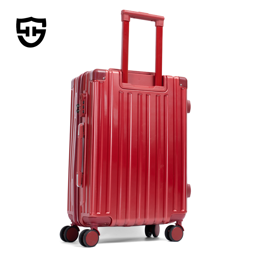 1006 New Style Hard Side 3 Pieces Luggage Travel Set Red ABS PC Material Travel Trolley Suitcase Lightweight Luggage Set - 图片 2