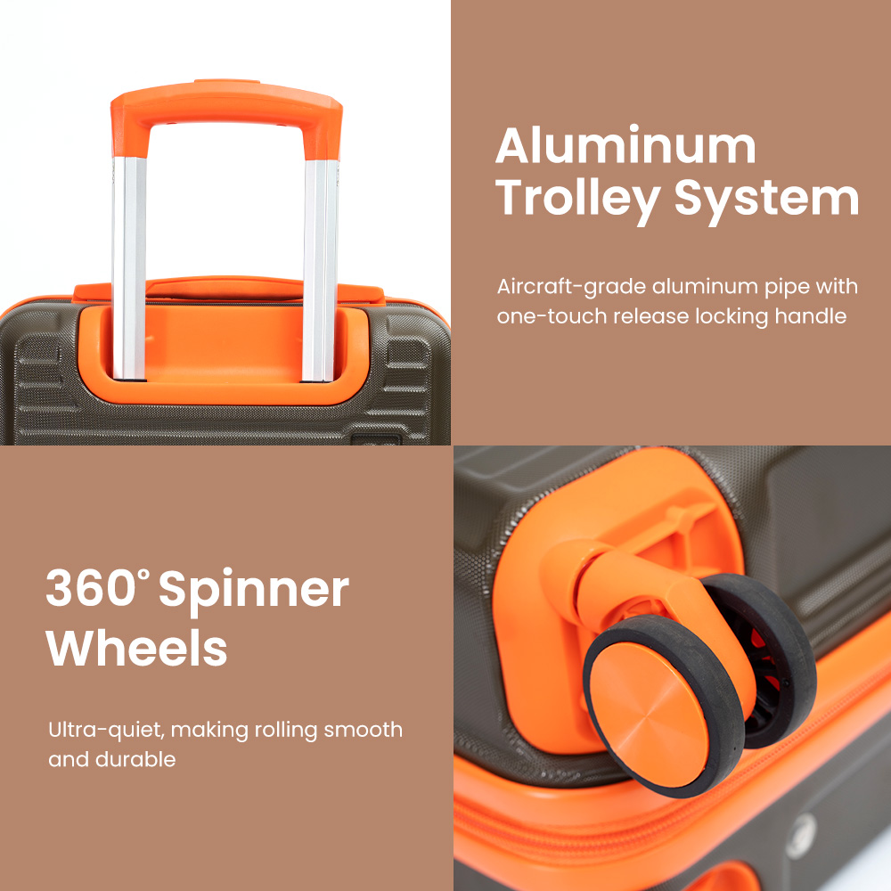 1025 Luggage Factory Color Collocation Business Luggage Set Trolley Suitcase 4 Wheels Unisex Spinner Anti Crack Suitcase Set - 图片 4