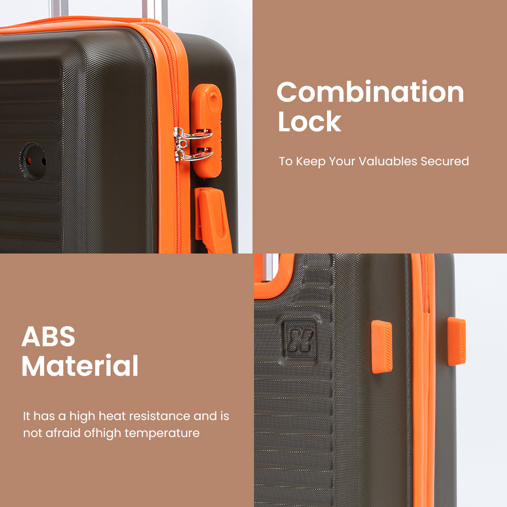 1025 Luggage Factory Color Collocation Business Luggage Set Trolley Suitcase 4 Wheels Unisex Spinner Anti Crack Suitcase Set - 图片 5