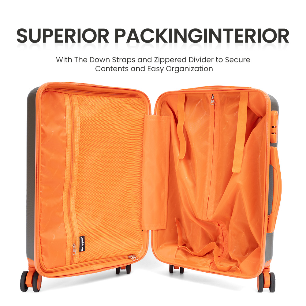 1025 Luggage Factory Color Collocation Business Luggage Set Trolley Suitcase 4 Wheels Unisex Spinner Anti Crack Suitcase Set - 图片 6