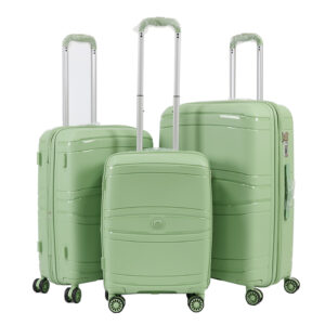 SHN02 Factory Wholesale Luggage Sets 3 Piece PP Hardshell Suitcase Set Carry on Luggage Set Expandable Travel Luggage Set Large Suitcase with Spinner Wheels for Women Men