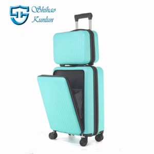 X088 Wholesale Modern Style Large Capacity Spinner Function Suitcase Multifunctional Trolley Case Front Opening Travel Luggage