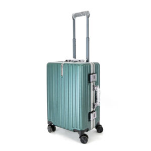 X078-P-Y Dong Guan Shi Hao Luggage PC+ABS Aluminum Frame Zipperless Checked Luggage Hard Shell Suitcase with TSA Lock Double Spinner Wheels 20 Inch