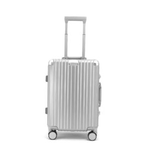 X095 Dong Guan Shi Hao Luggage PC+ABS Aluminum Frame Zipperless Checked Luggage Hard Shell Suitcase with TSA Lock Double Spinner Wheels 20 Inch