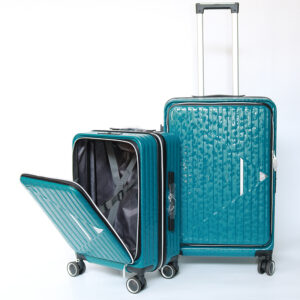 X156 Hot Wholesale Universal Light ABS+PC Luggage Business Boarding Carry on Trolley Front Pocket Wholesale Business Boarding Case