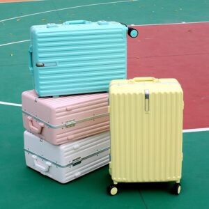 X117 Hot Sale Aluminum Luggage Trolley case Lightweight Portable Travel Trolley case Aluminum Luggage