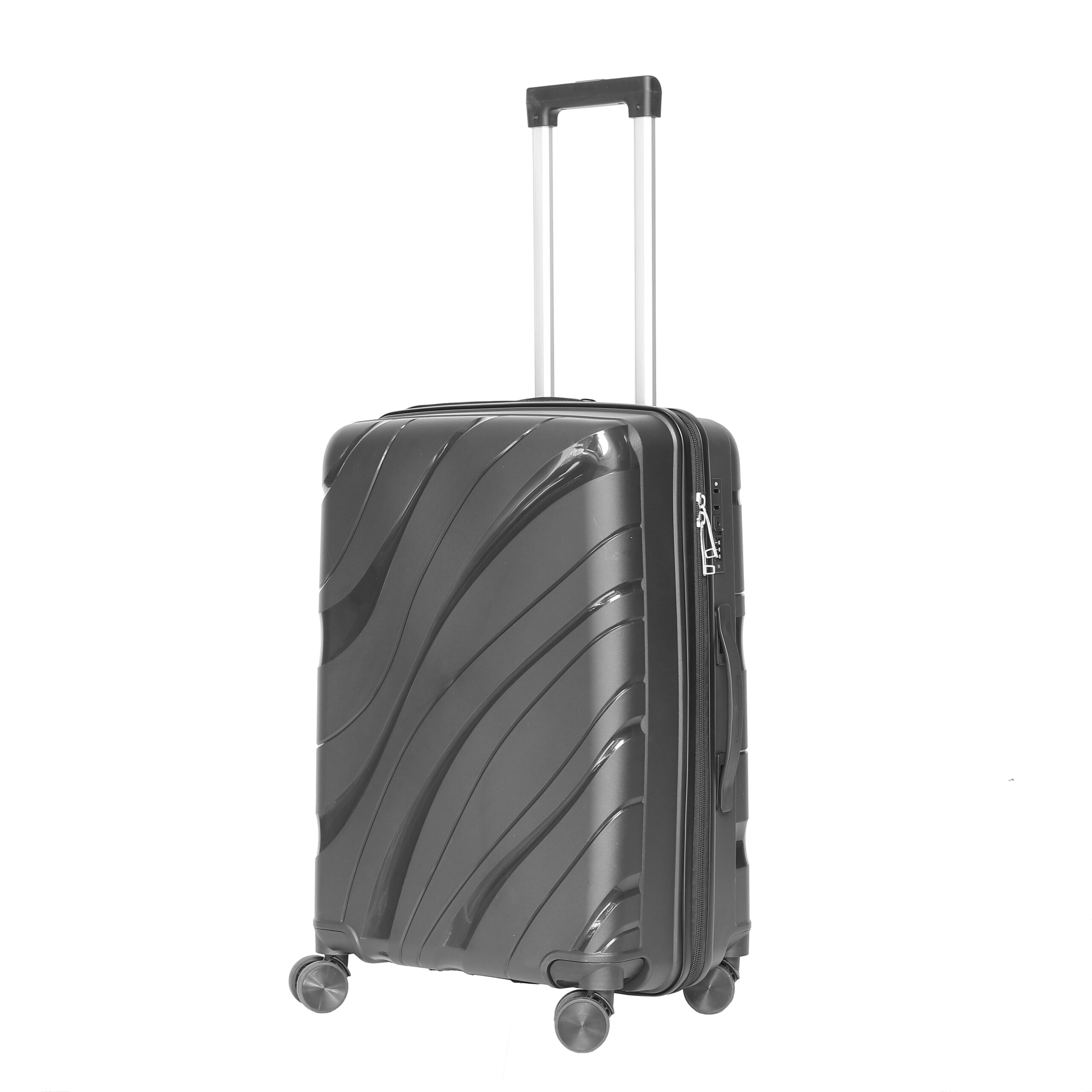 X134 Large Capacity 20/24/28inch Customized Pp Luggage Set Lightweight Suitcase Long Distance Travel Zipper Hard Shell Trolley Case - 图片 3
