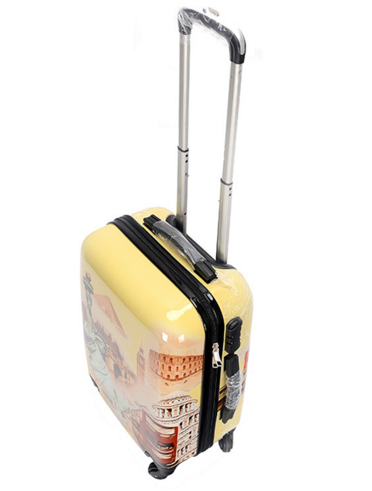 X085 Transparent clear Printing and Customized Design Luggage Carry-on Travel Outdoor Trolley Luggage Set - 图片 6