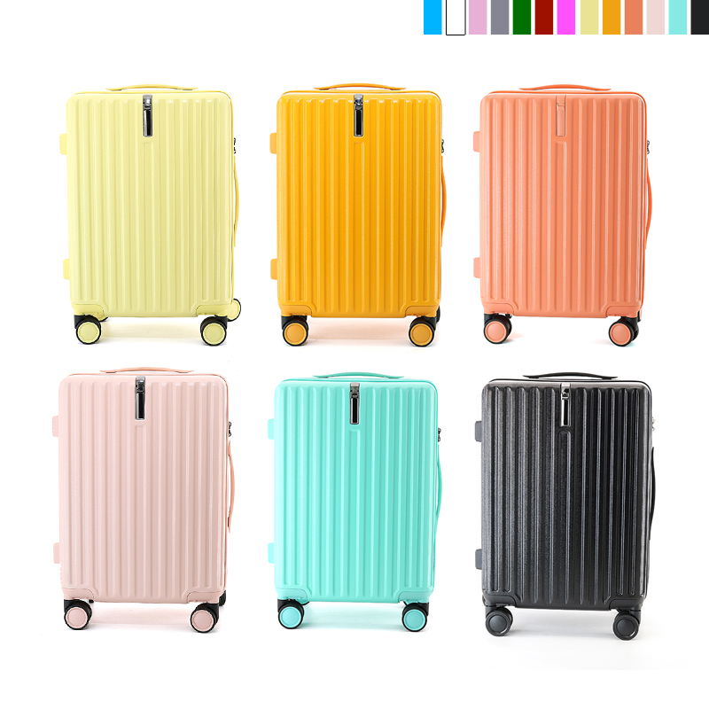 X076-P Dong Guan Shi Hao Luggage Wholesale 20 Inch Ivory ABS+PC Unisex Luggage 360° Spinner Wheels Convenient Carry-Ons