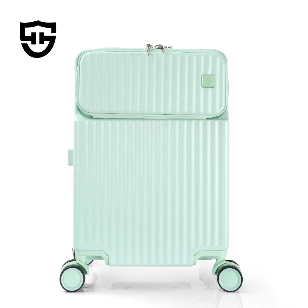 1002 Designer 100%PC Aluminum Boarding Women Girls Travel Suitcase Carry on Luggage Bag with 4 Wheel - 图片 2