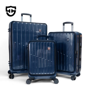 6001 New Designer Trolley Luggage Colorful Printed ABS+PC Suitcase Sets Front Open With Travel Luggage 3 Piece Set
