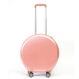 1037 New Design Fresh Girls Customized Bags Round Suitcase Fashion Handbags Travel Handbags 12/24 Inch ABS+PC Luggage Sets