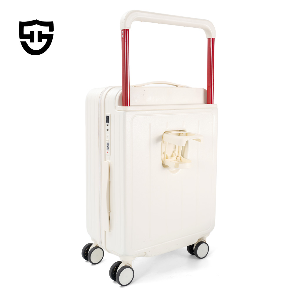 1004 New Design 20 Inch Unisex Suitcase Wide Handle Large Capacity PC Trolley Luxury Cabin Airport Luggage Spinner Wheels Luxury Bag - 图片 3