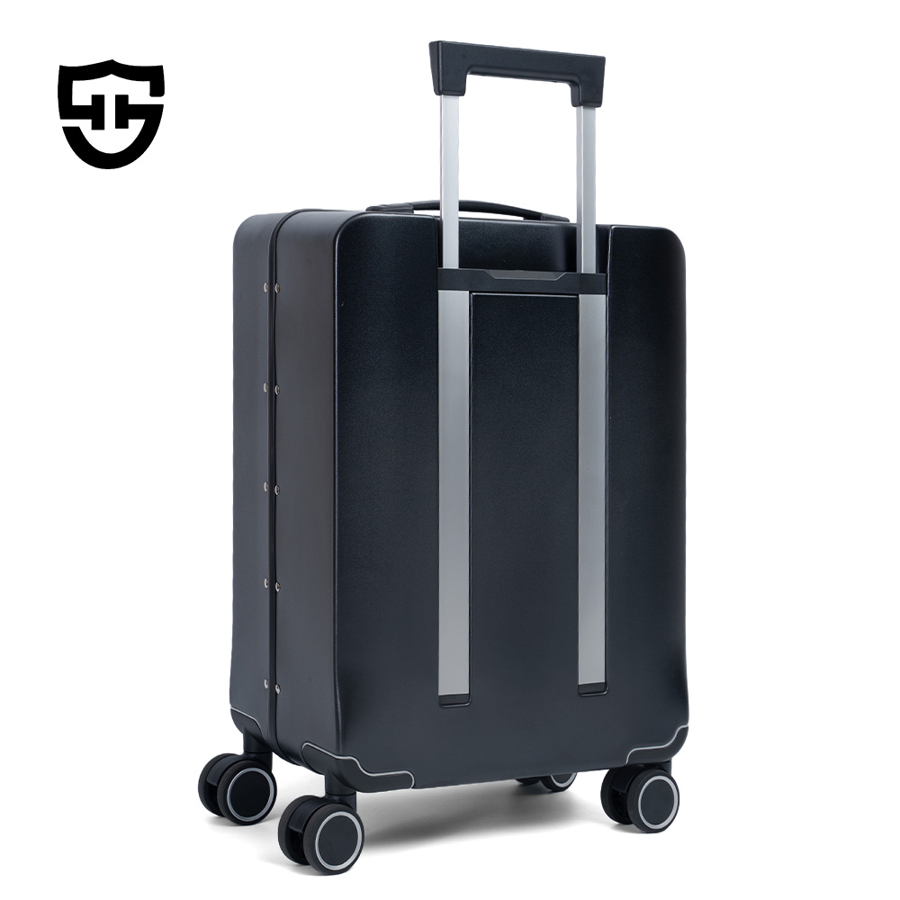 1025 Luggage Aluminum Carry-on Luggage with Front compartment, Hard shell Suitcase, Wheeled Soft Handle Luggage Airline Approved, TSA Approved Lock - 图片 3